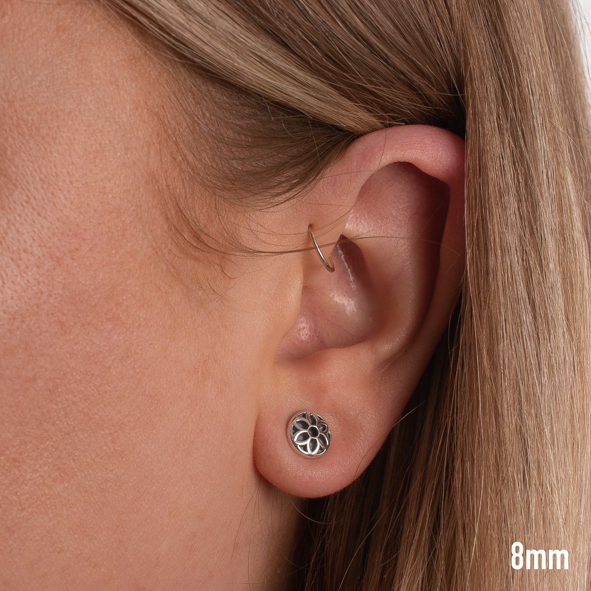ES-ROS-STUD GOOD ART HLYWD Rosette Stud Earring - Sterling Silver - 2