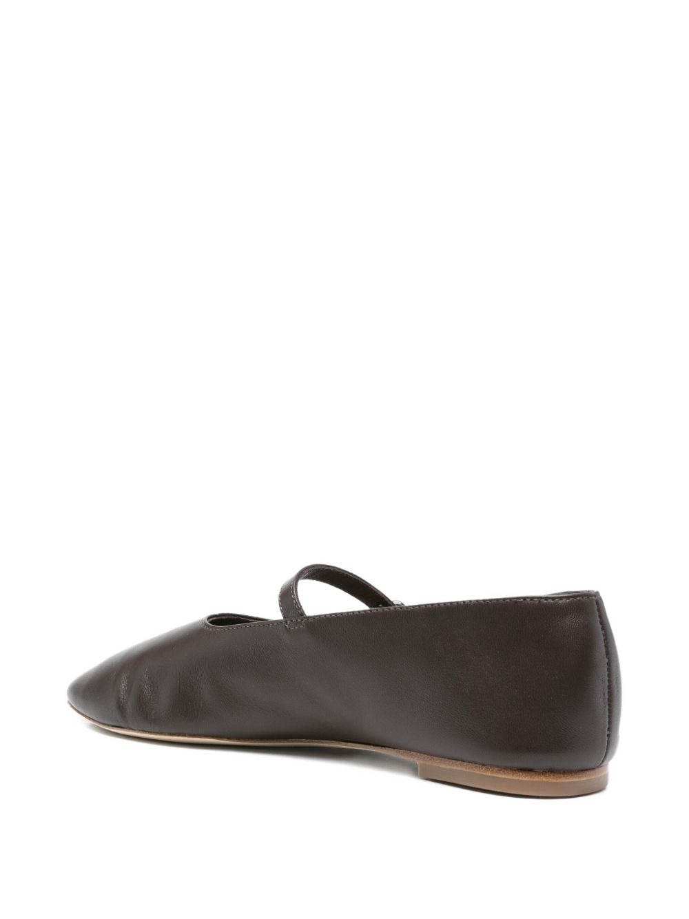 buckle-strap leather flats - 3