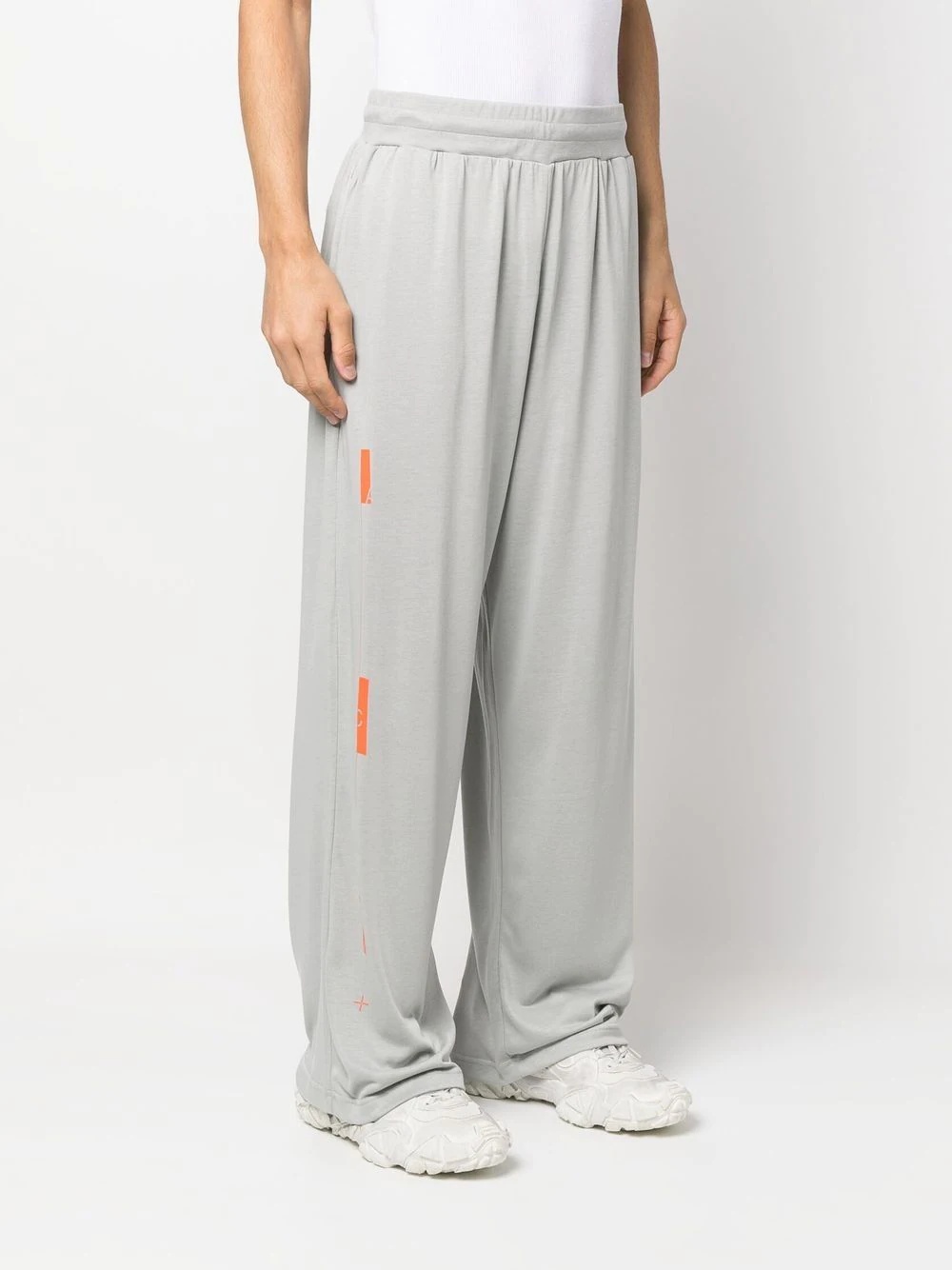 wide-leg cotton track pants - 3