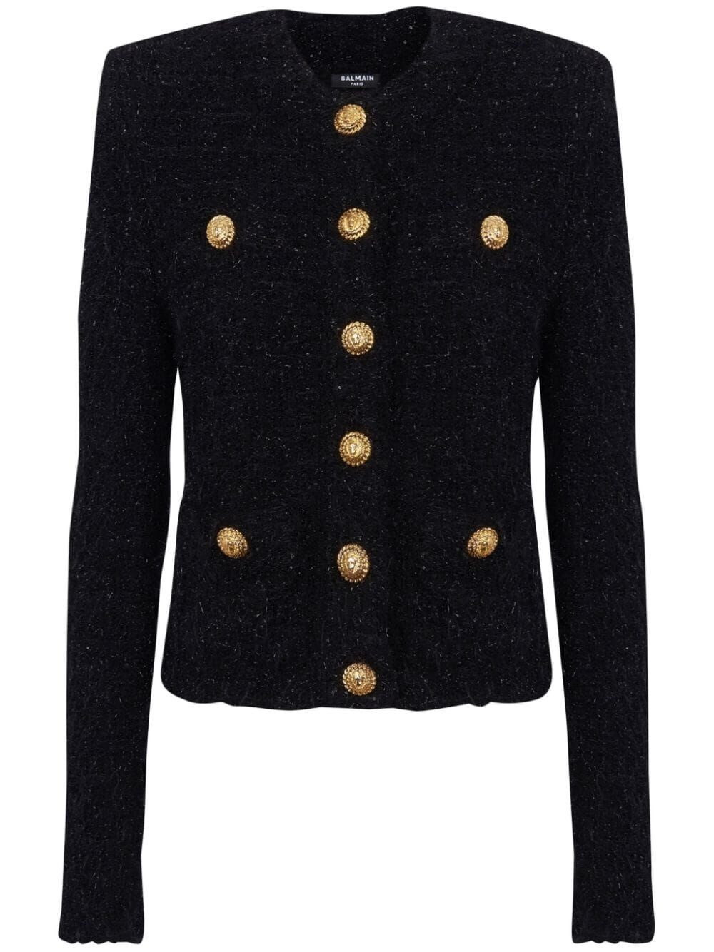 BUTTONED MAZE TWEED JACKET - 1