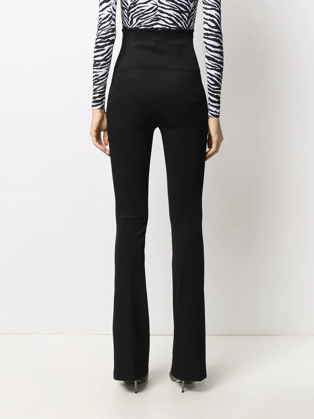 high-waist flared trousers - 4