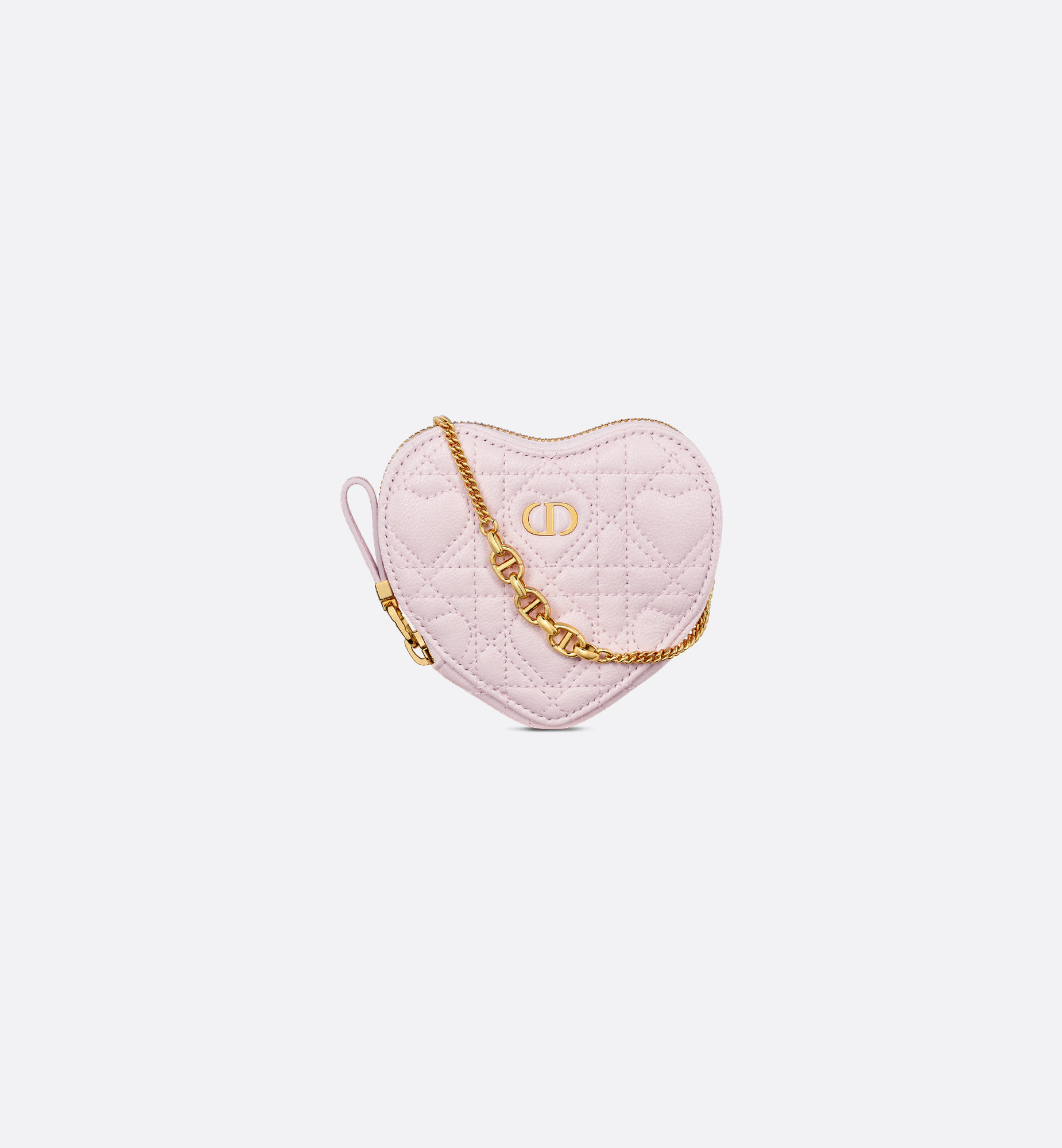 Dioramour Dior Caro Heart Pouch with Chain - 1
