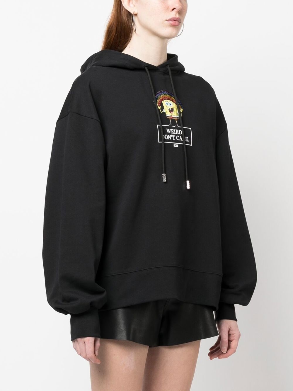 graphic-print cotton hoodie - 3
