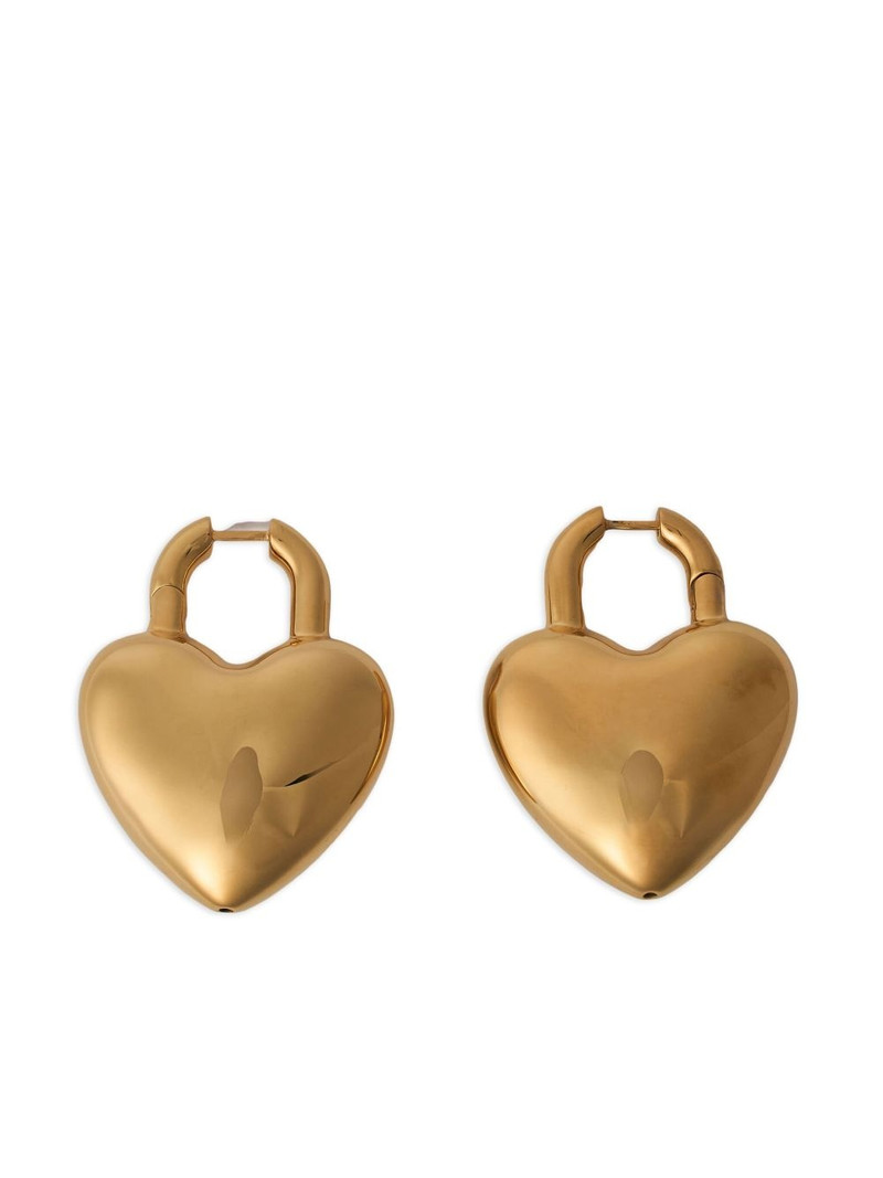 BALENCIAGA heart-shaped hoop earrings outlook