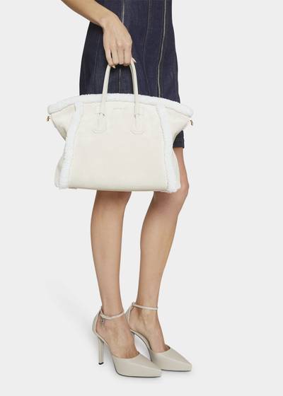 Givenchy Small Antigona Sport Shoulder Bag in Suede & Shearling outlook