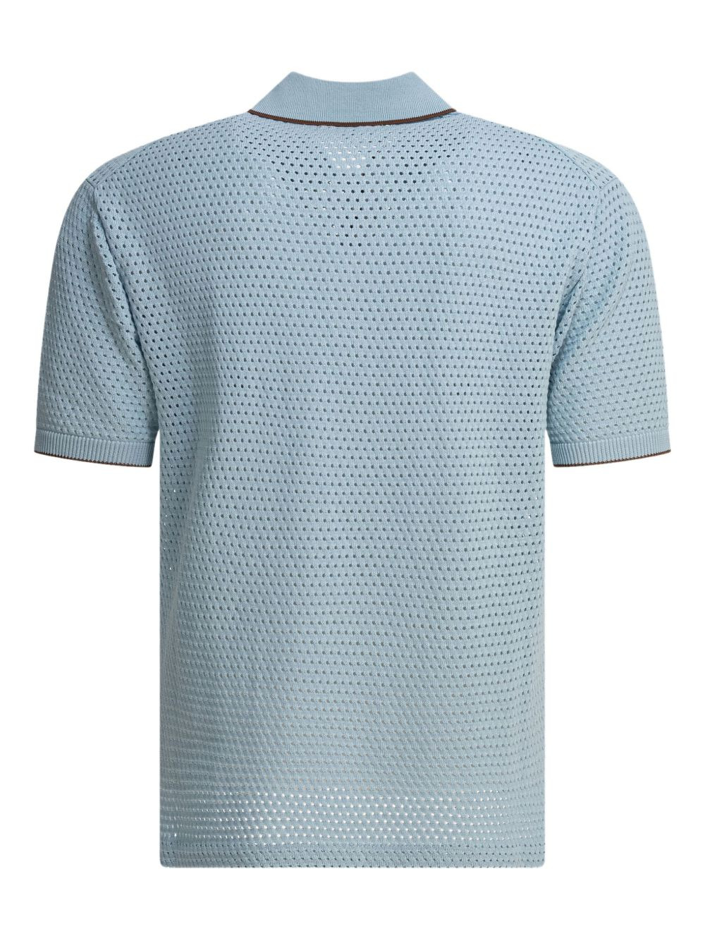 embroidered eyelet polo shirt - 2