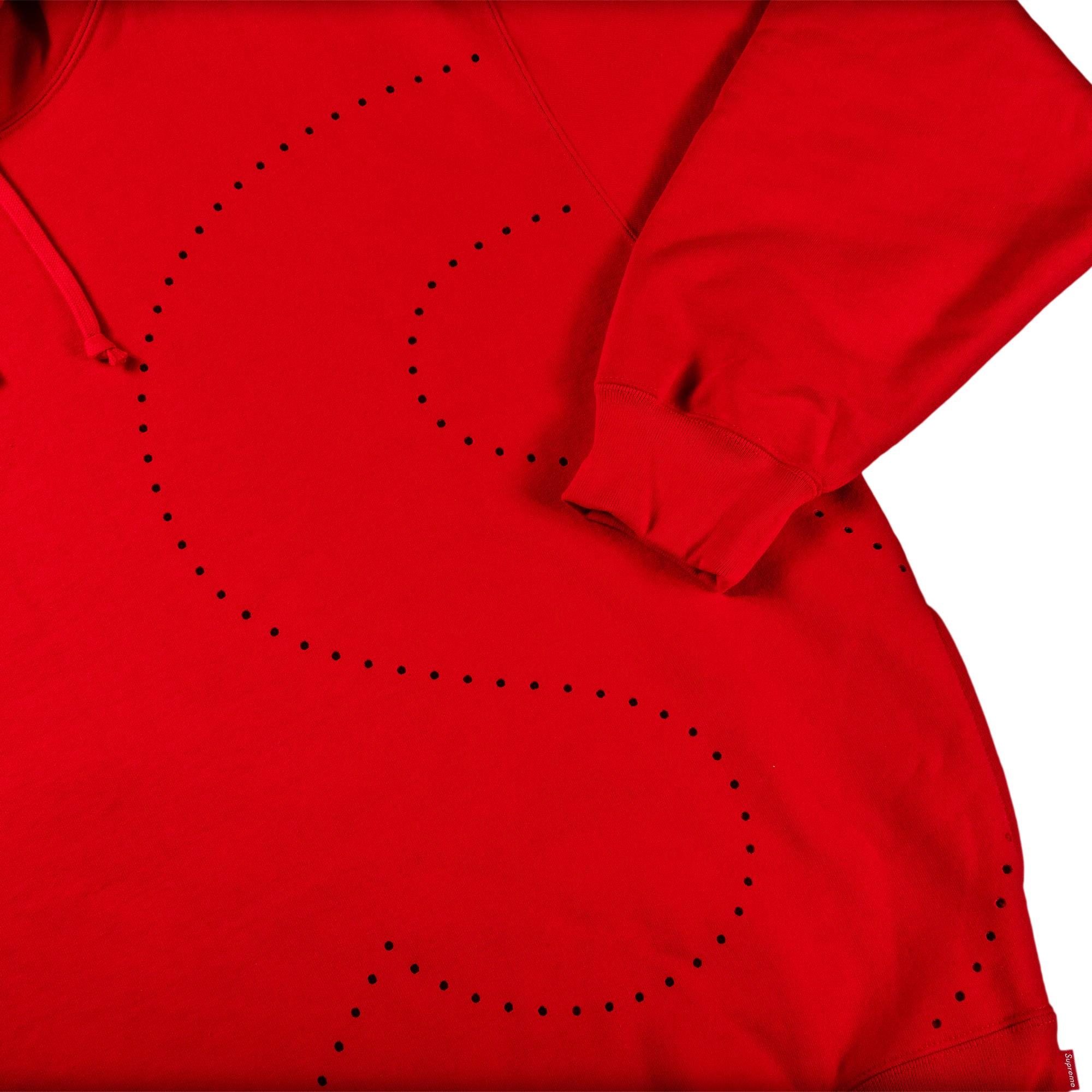 Supreme Laser Cut S Logo Hooded Sweatshirt 'Red' - 2
