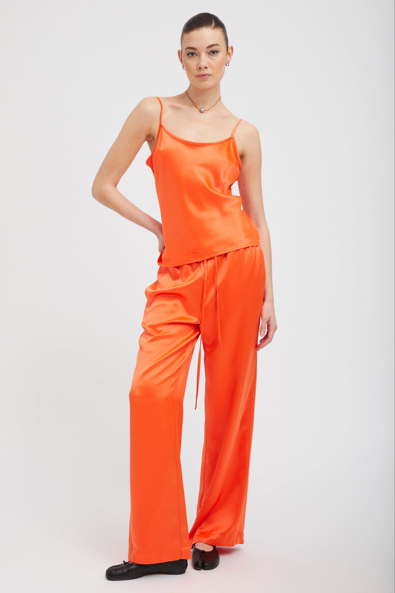 ORANGE SILK KAUAI PANTS - 3