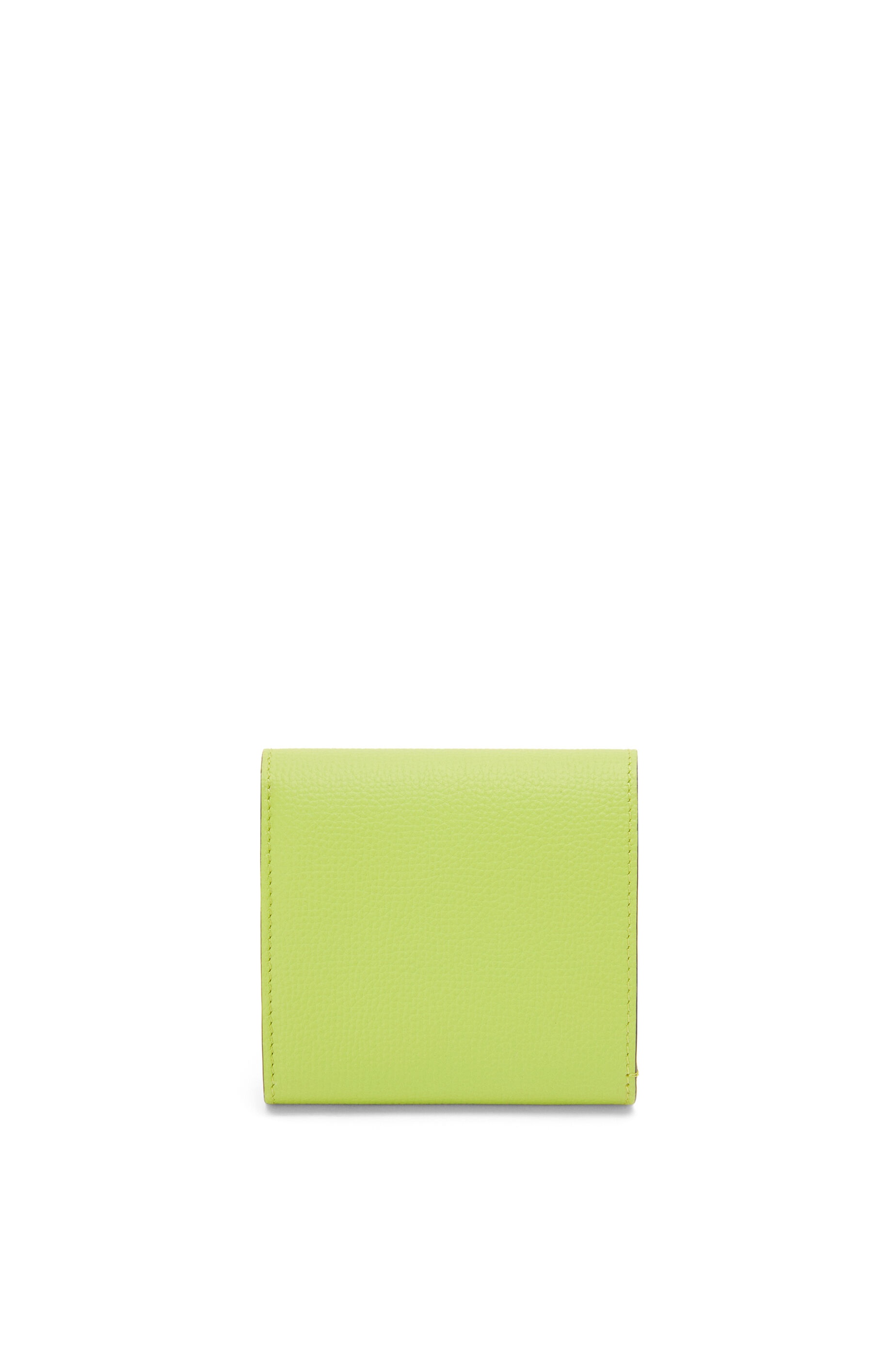 Anagram compact flap wallet in pebble grain calfskin - 3