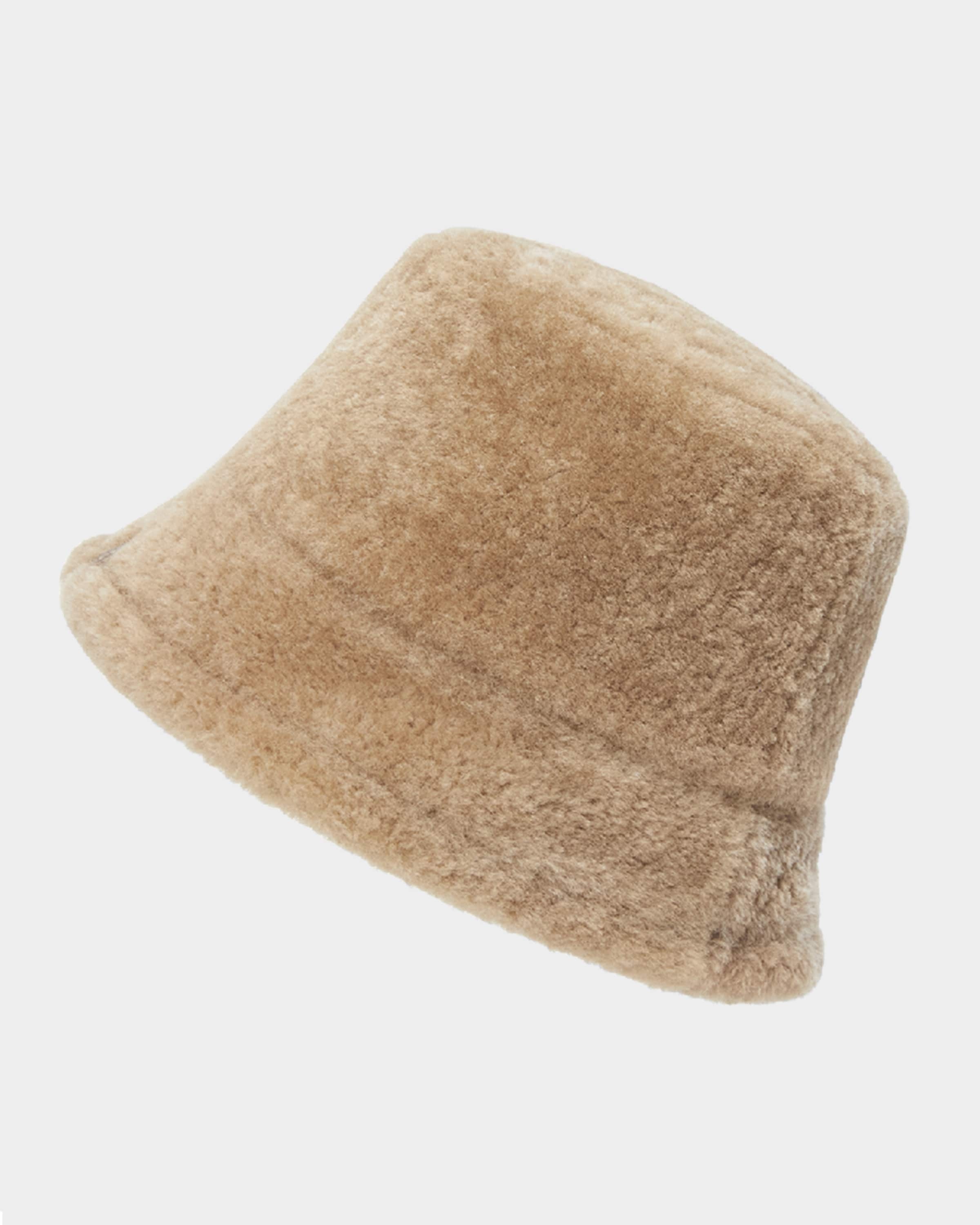 Sheep Shearling Fur Bucket Hat - 1