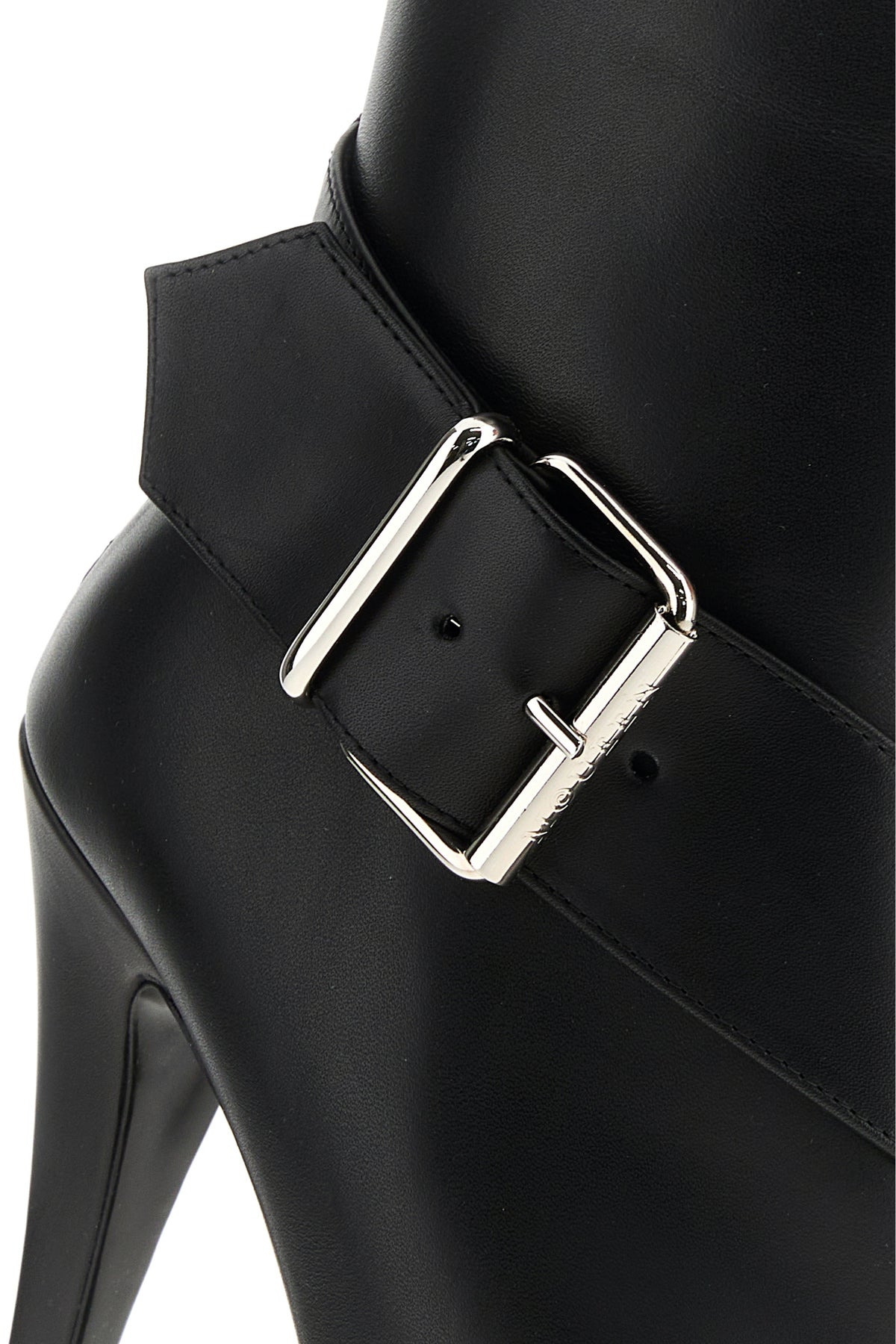 Black leather ankle boots - 4