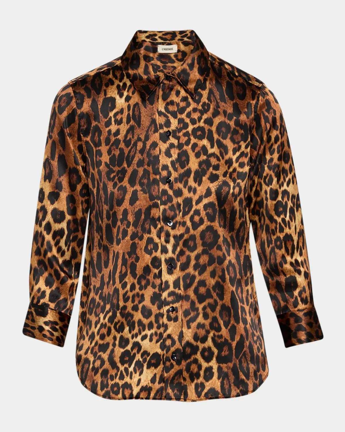 Dani 3/4-Sleeve Leopard Blouse - 1