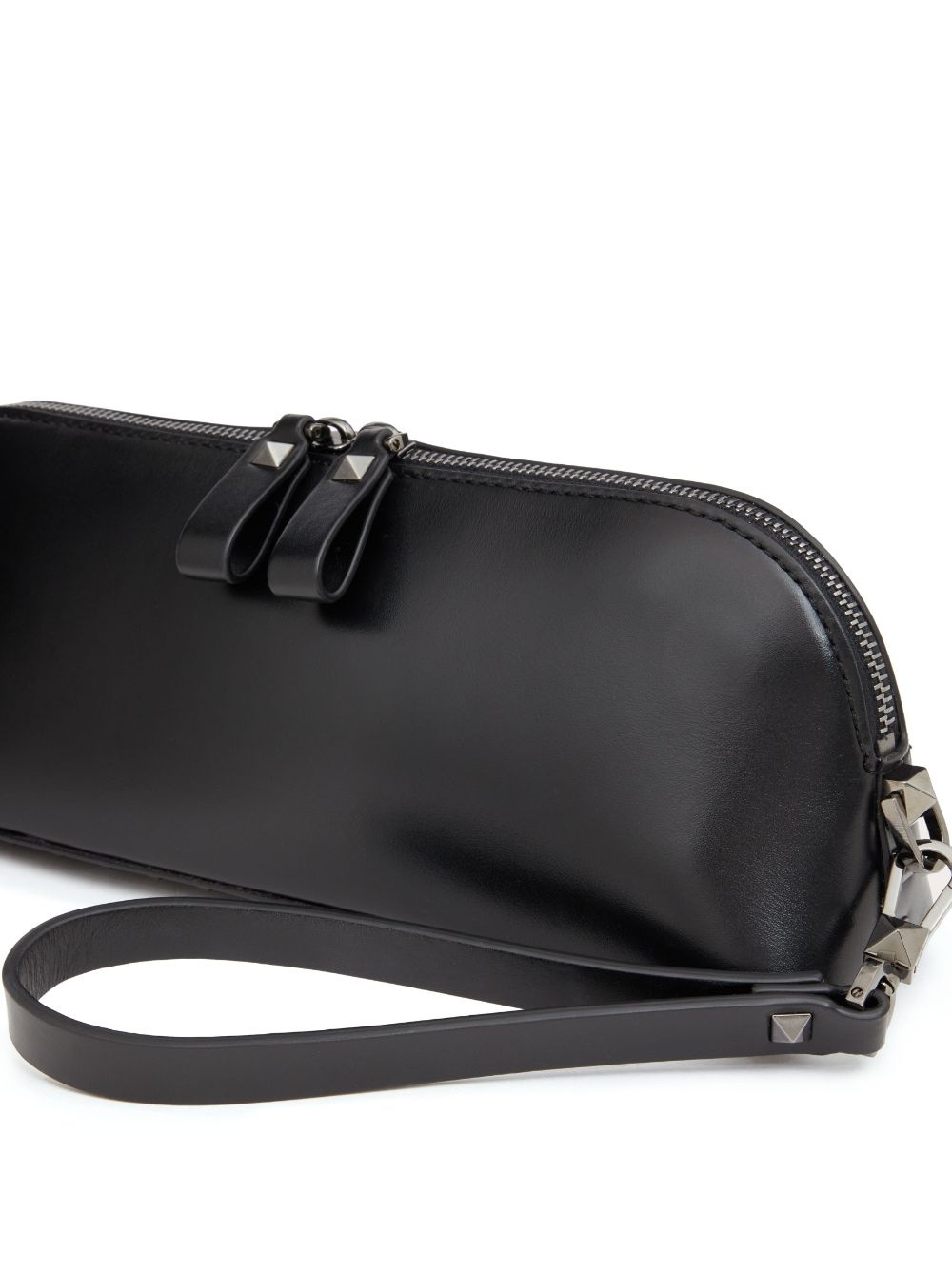 Rockstud leather clutch bag - 7