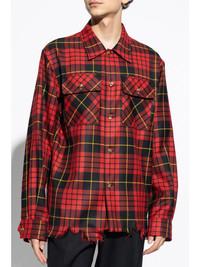 Alexander McQueen distressed Macqueen tartan shirt | REVERSIBLE