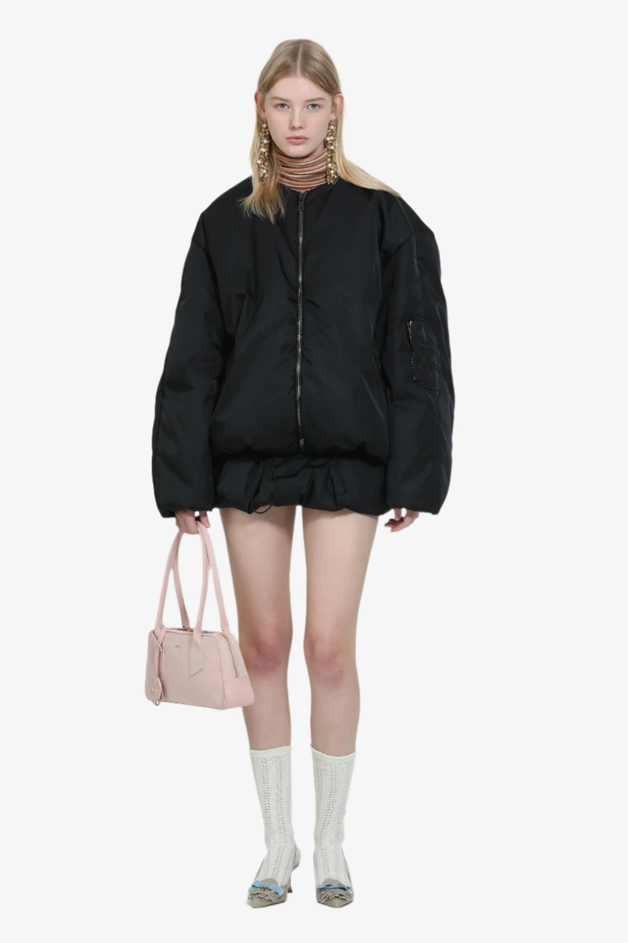 OVERSIZED ZIP-UP BOMBER JACKET - 1