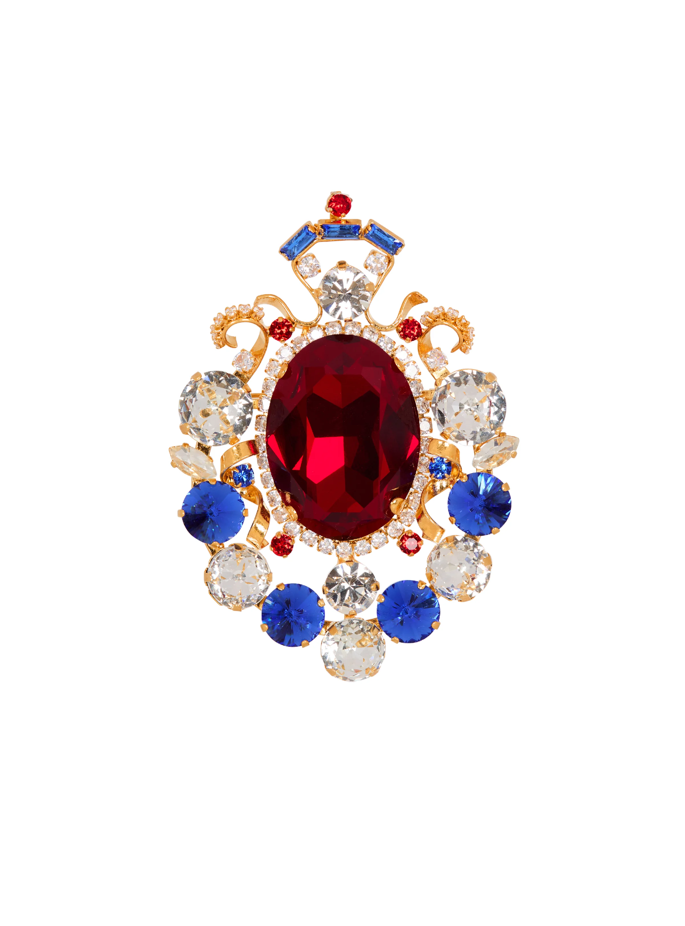 Gems crystal brooch - 1