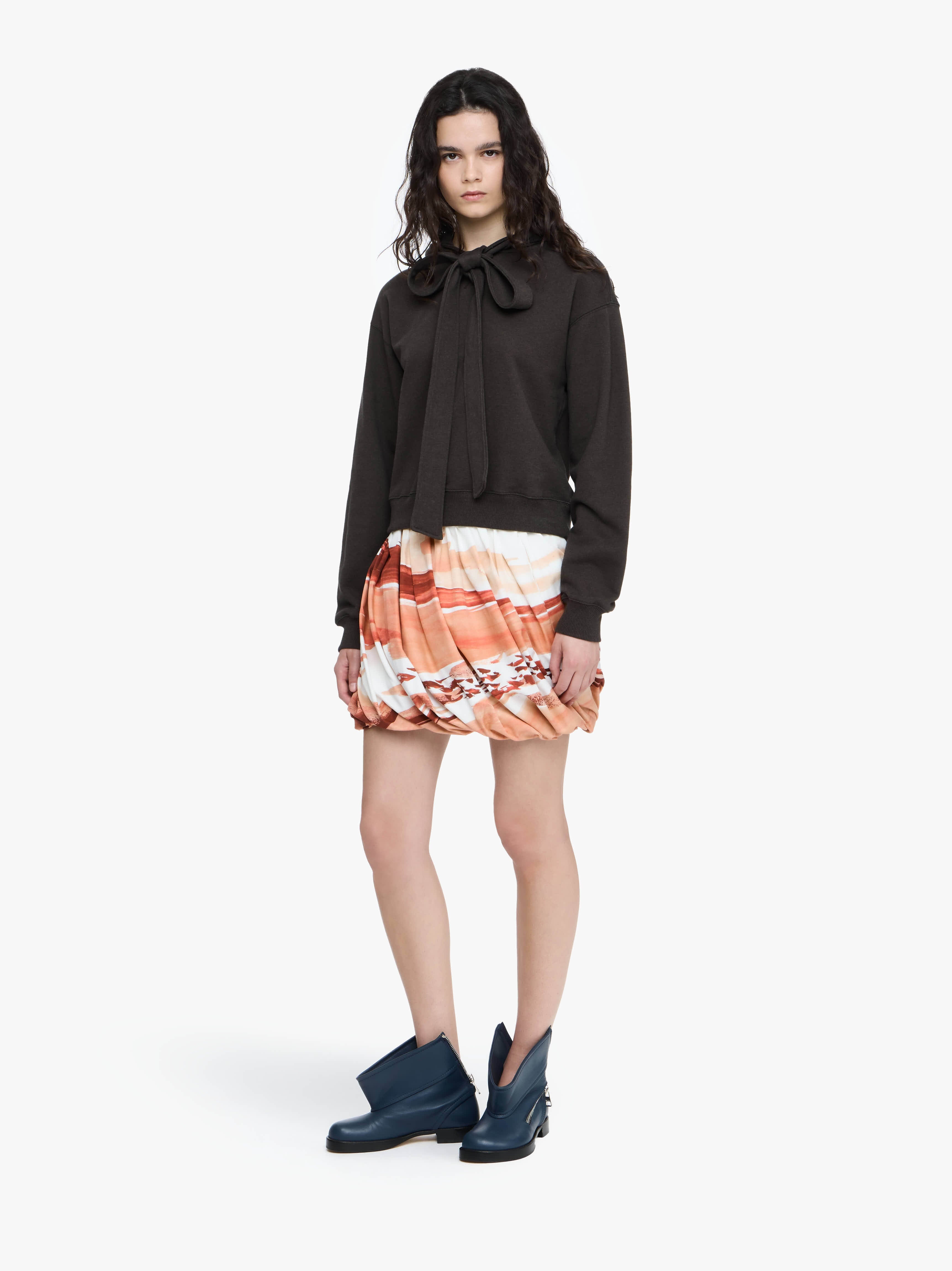 TIED BOW HOODIE - 2