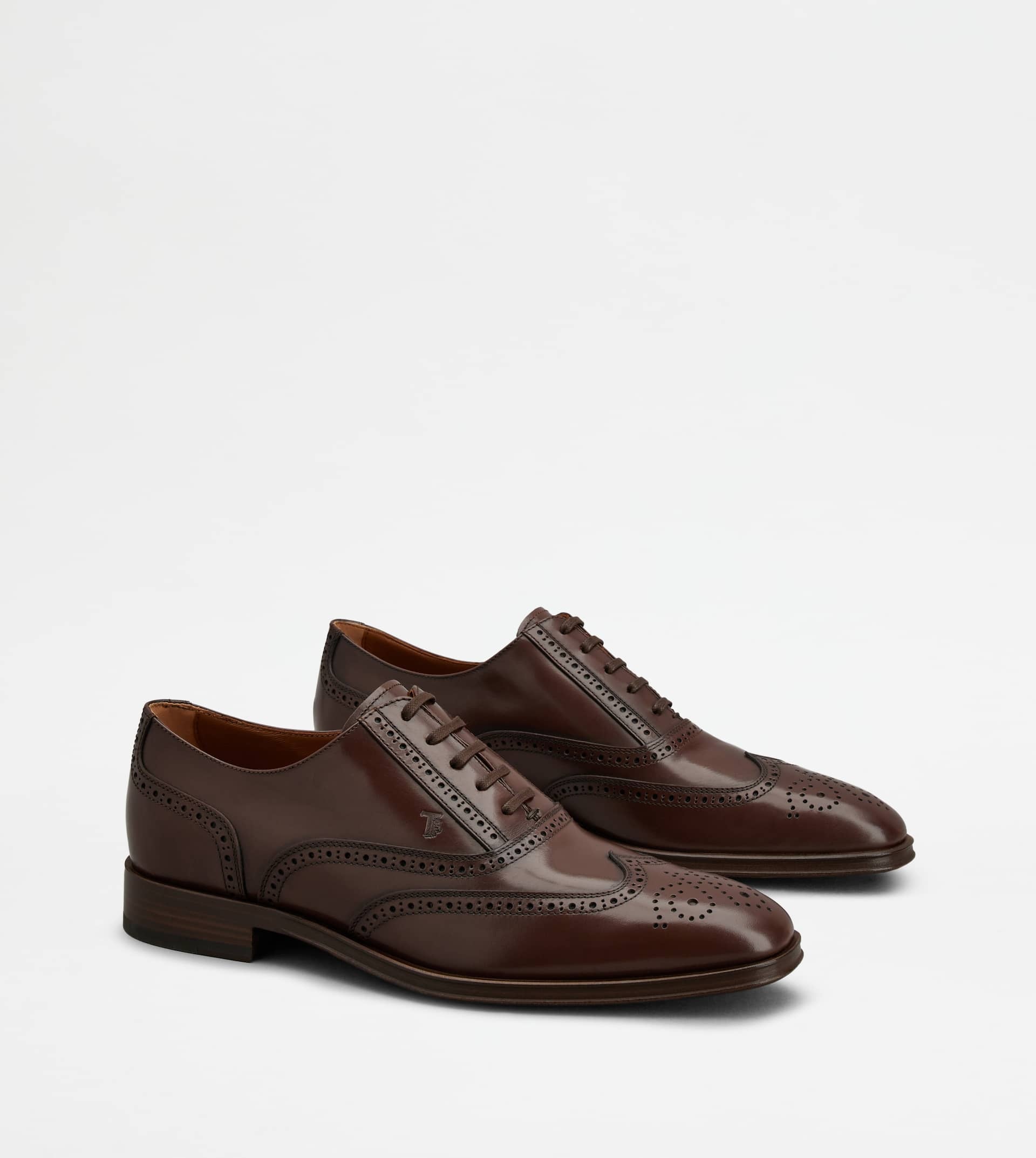 LACE-UPS IN LEATHER - BROWN - 3
