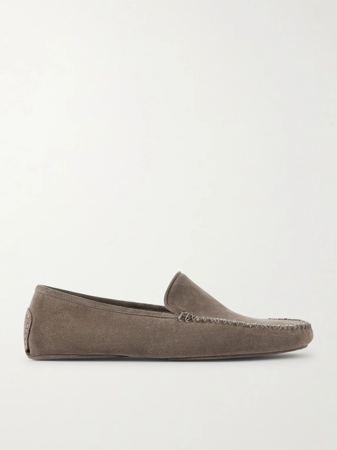 Cashmere-Lined Suede Slippers - 1