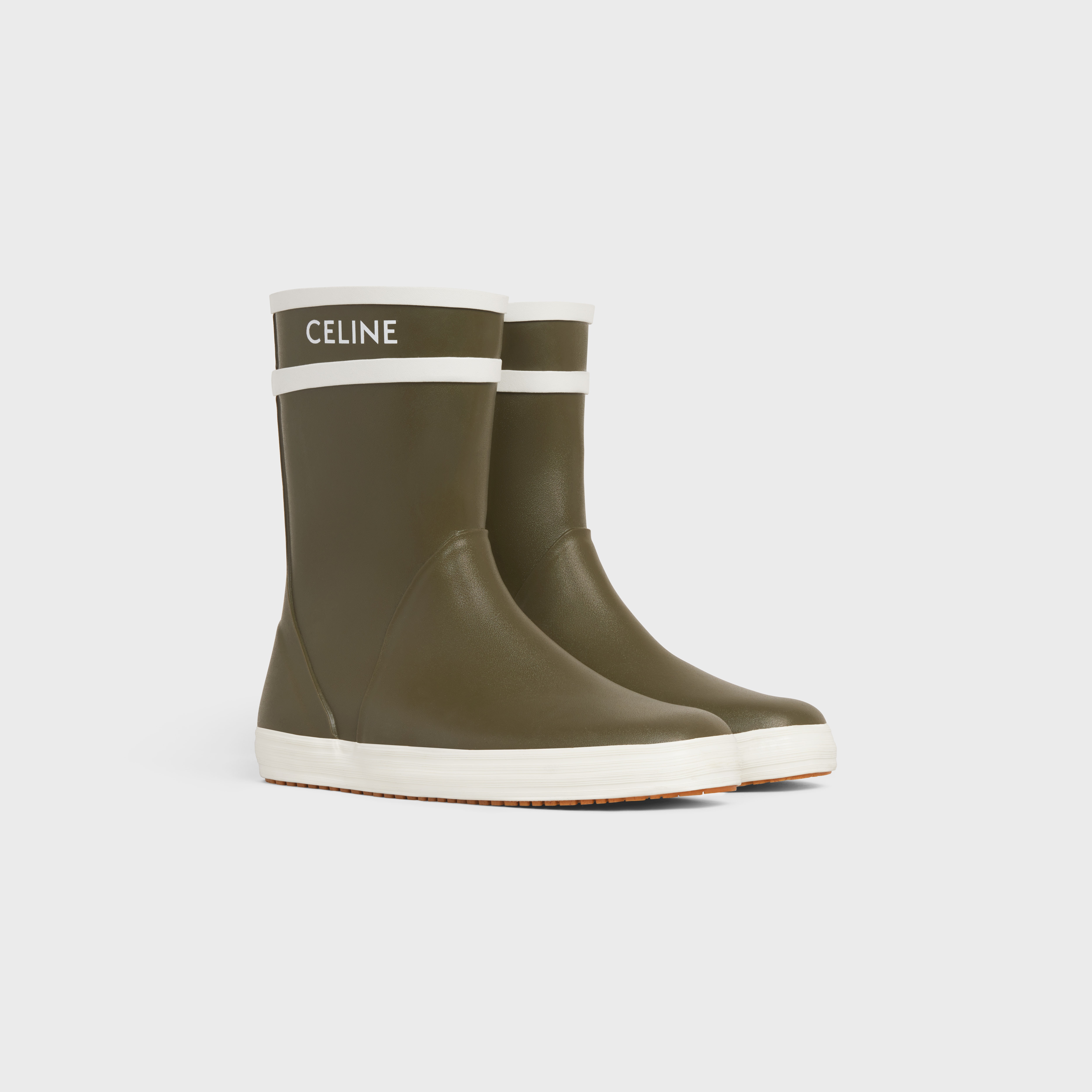 Flat Half Boot Les Bottes de Pont Celine in Natural Rubber - 2