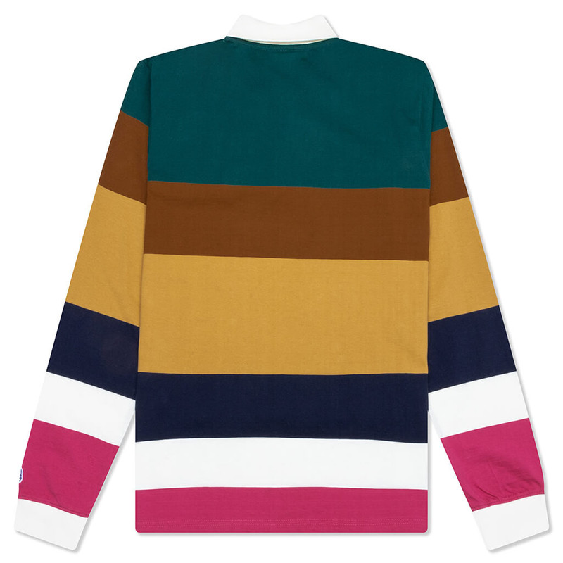 BILLIONAIRE BOYS CLUB RUGBY JERSEY L/S POLO - RAIN FOREST outlook