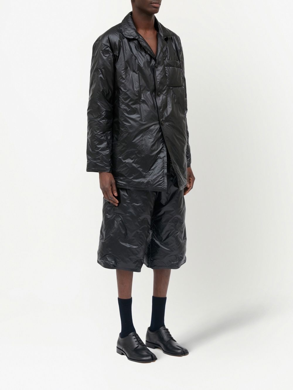 padded single-breasted jacket - 4