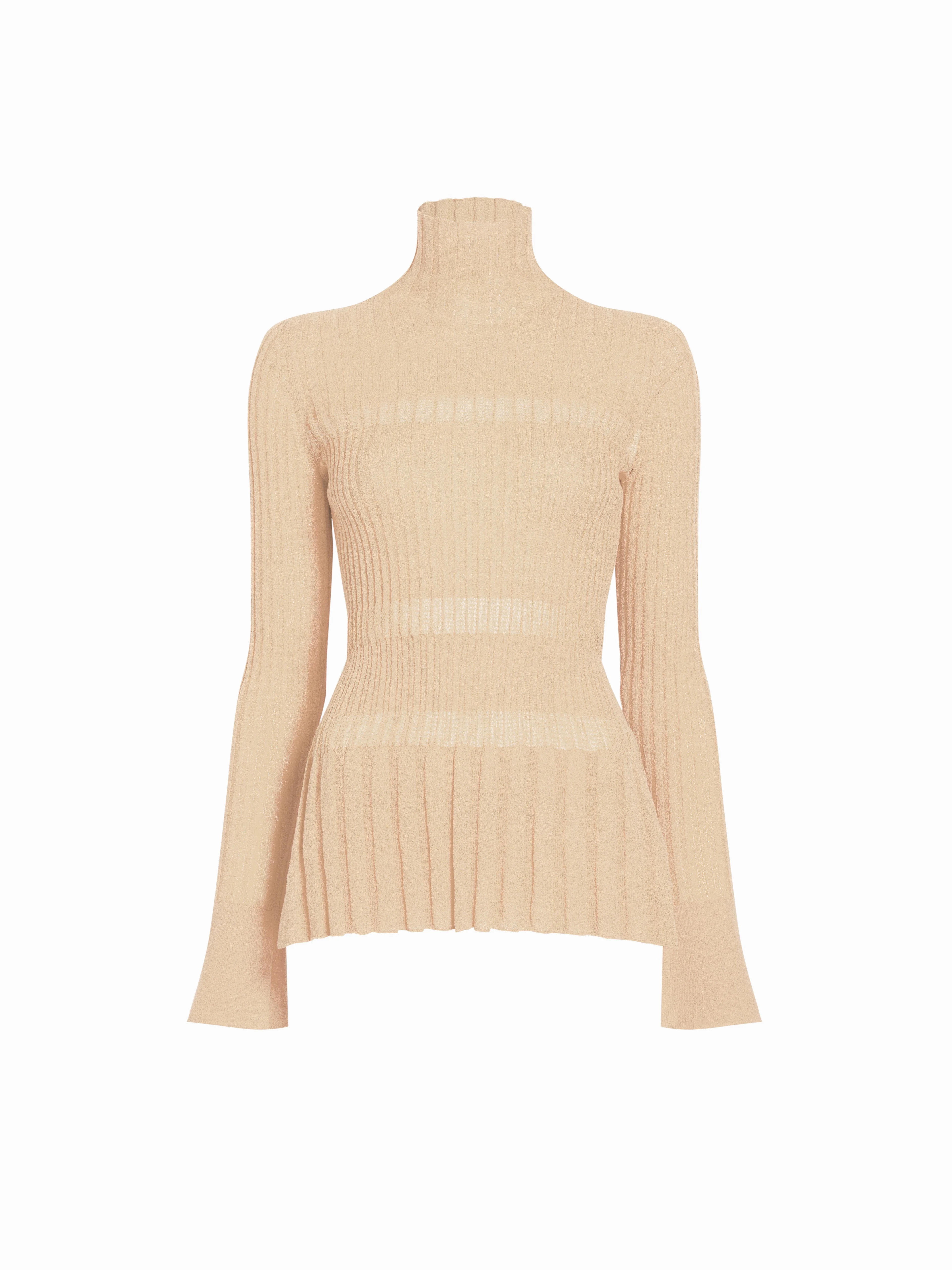 Rosario Top in Textured Merino Wool - 1