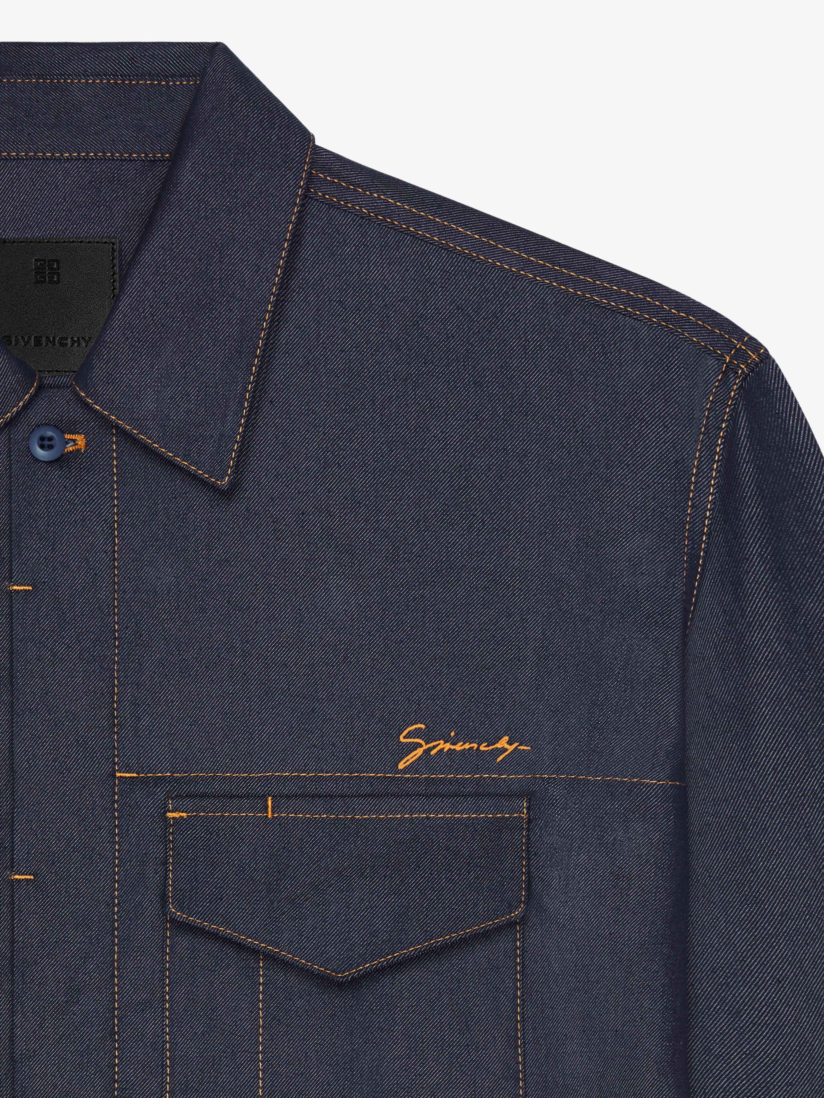 SHIRT IN DENIM SILK - 5