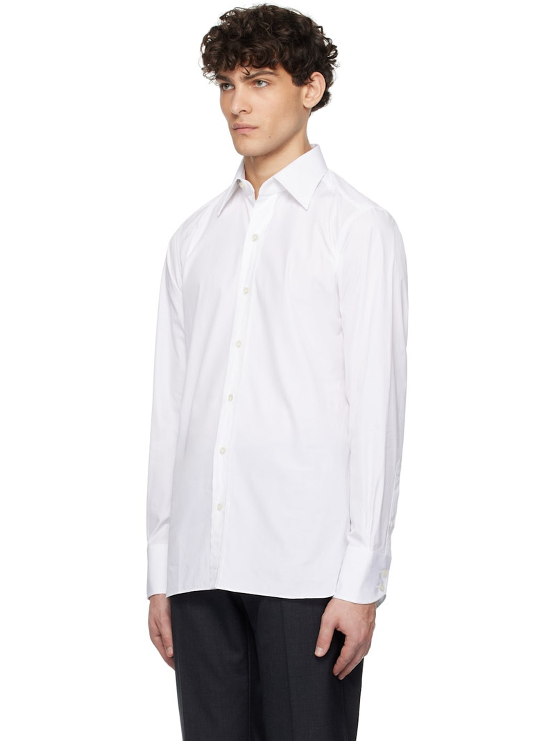 TOM FORD White Poplin Slim Fit Shirt outlook