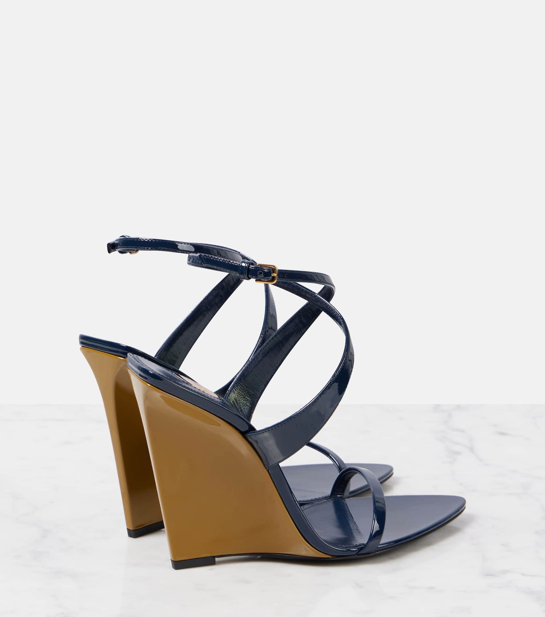Salomé patent leather wedge sandals - 2