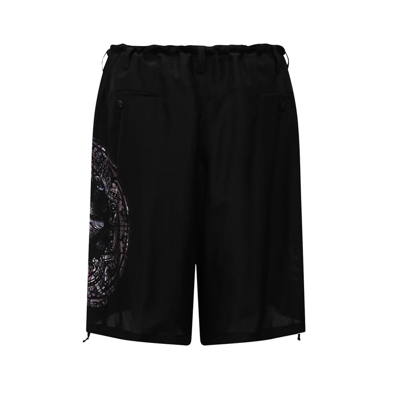 Yohji Yamamoto Asymmetric Printed Shorts outlook
