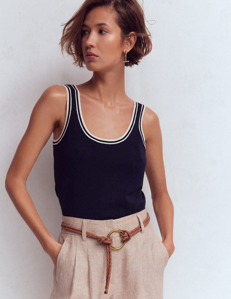 BODEN Leather Rope Belt-Tan outlook