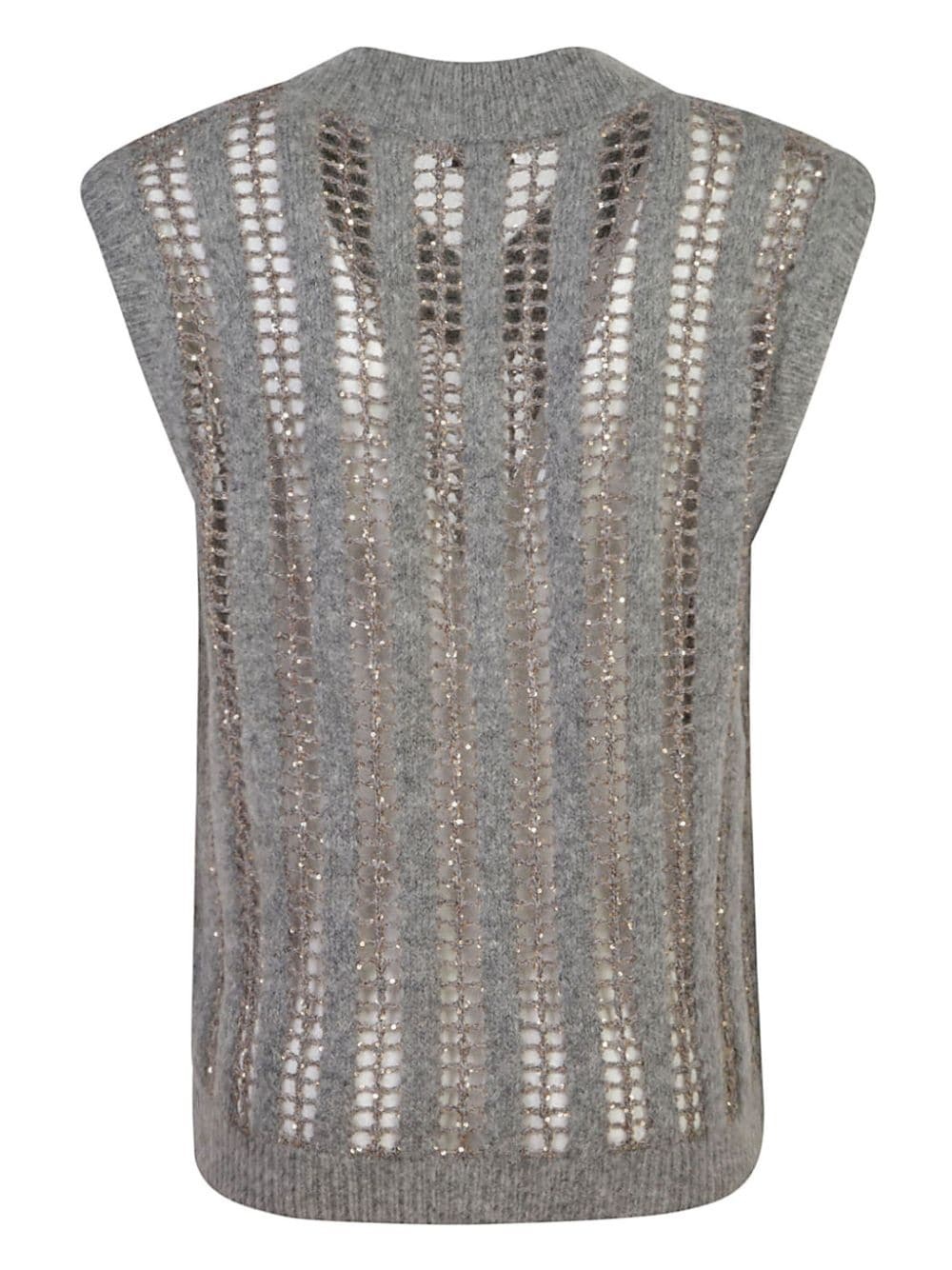 sequin-embellished vest - 2