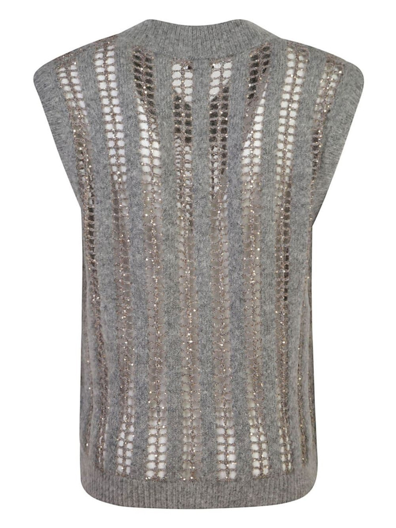 Brunello Cucinelli sequin-embellished vest outlook