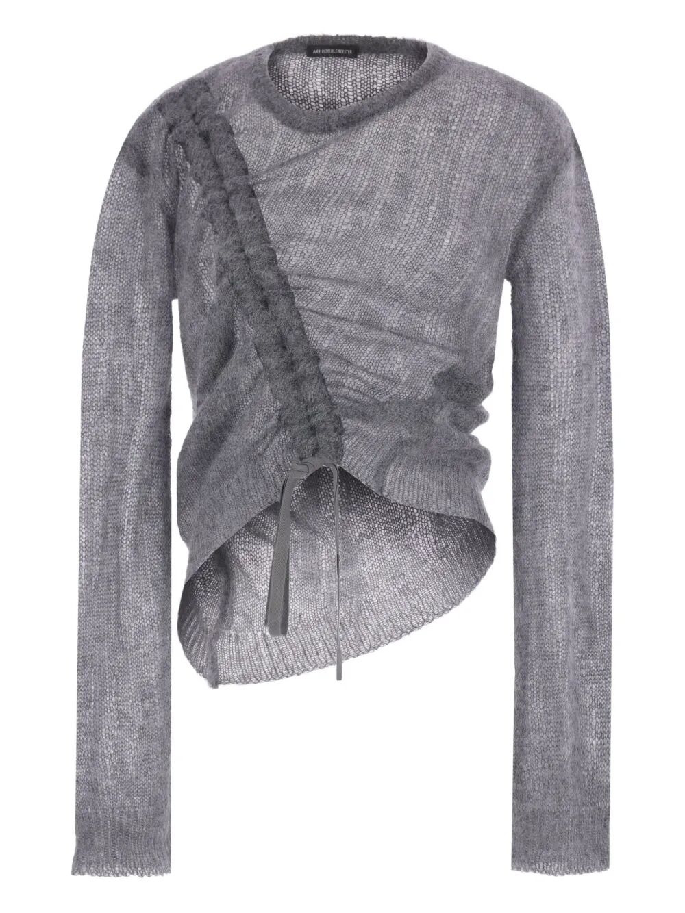 Ann Demeulemeester Women "Zinaida" Boat Neck Sweater With Drawstrings - 4