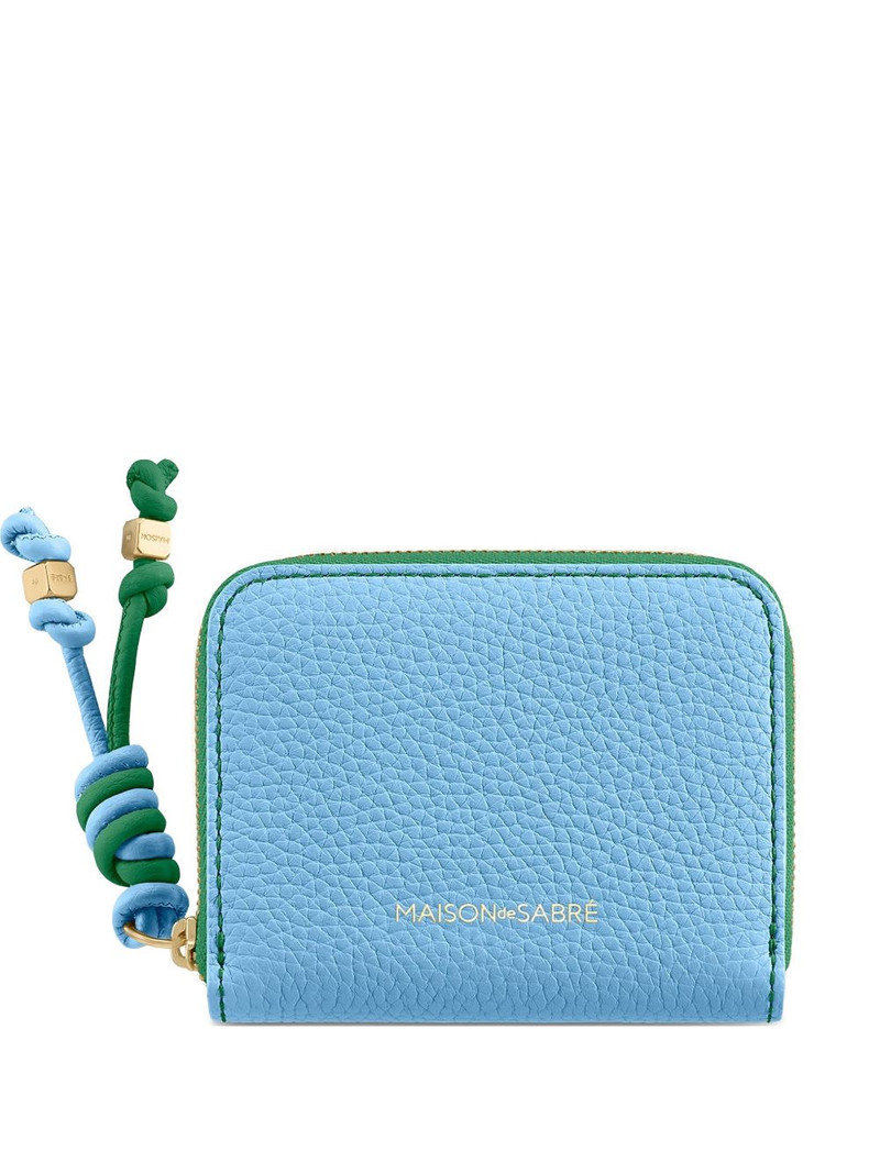 MAISON de SABRÉ dual-tone zipped small leather wallet outlook
