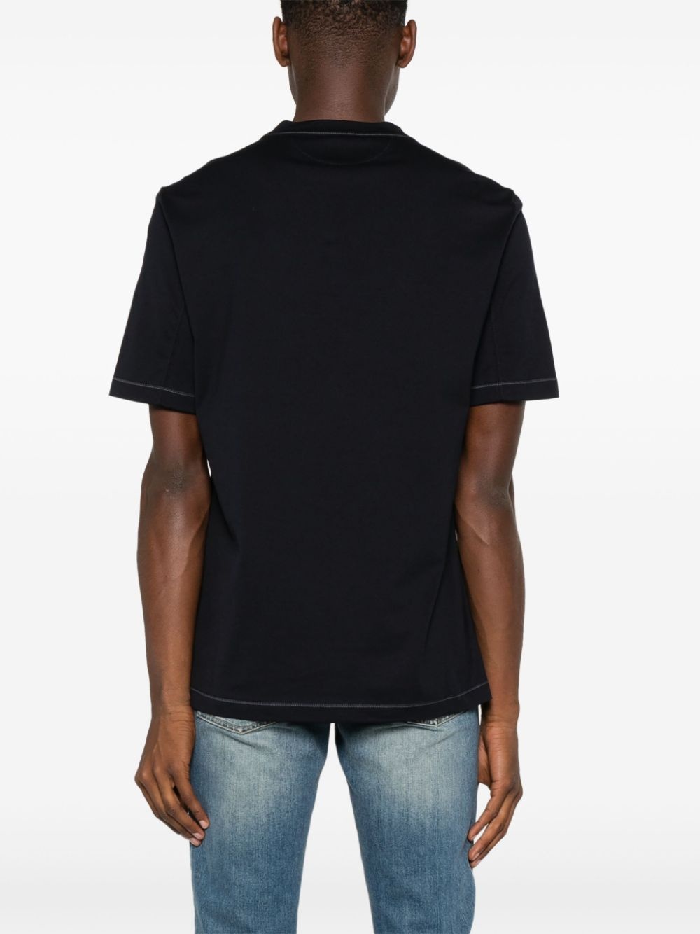 contrast-stitching T-shirt - 4