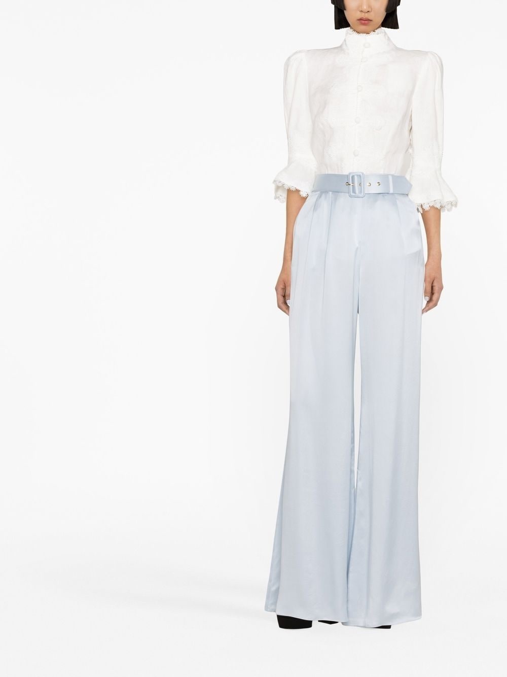 belted wide-leg trousers - 2