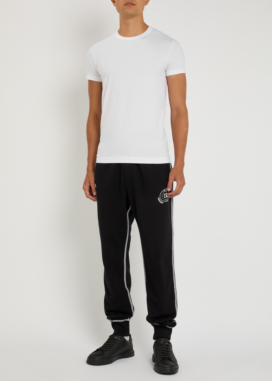 Dolce & Gabbana Logo-embroidered Stretch-cotton T-shirt - 4
