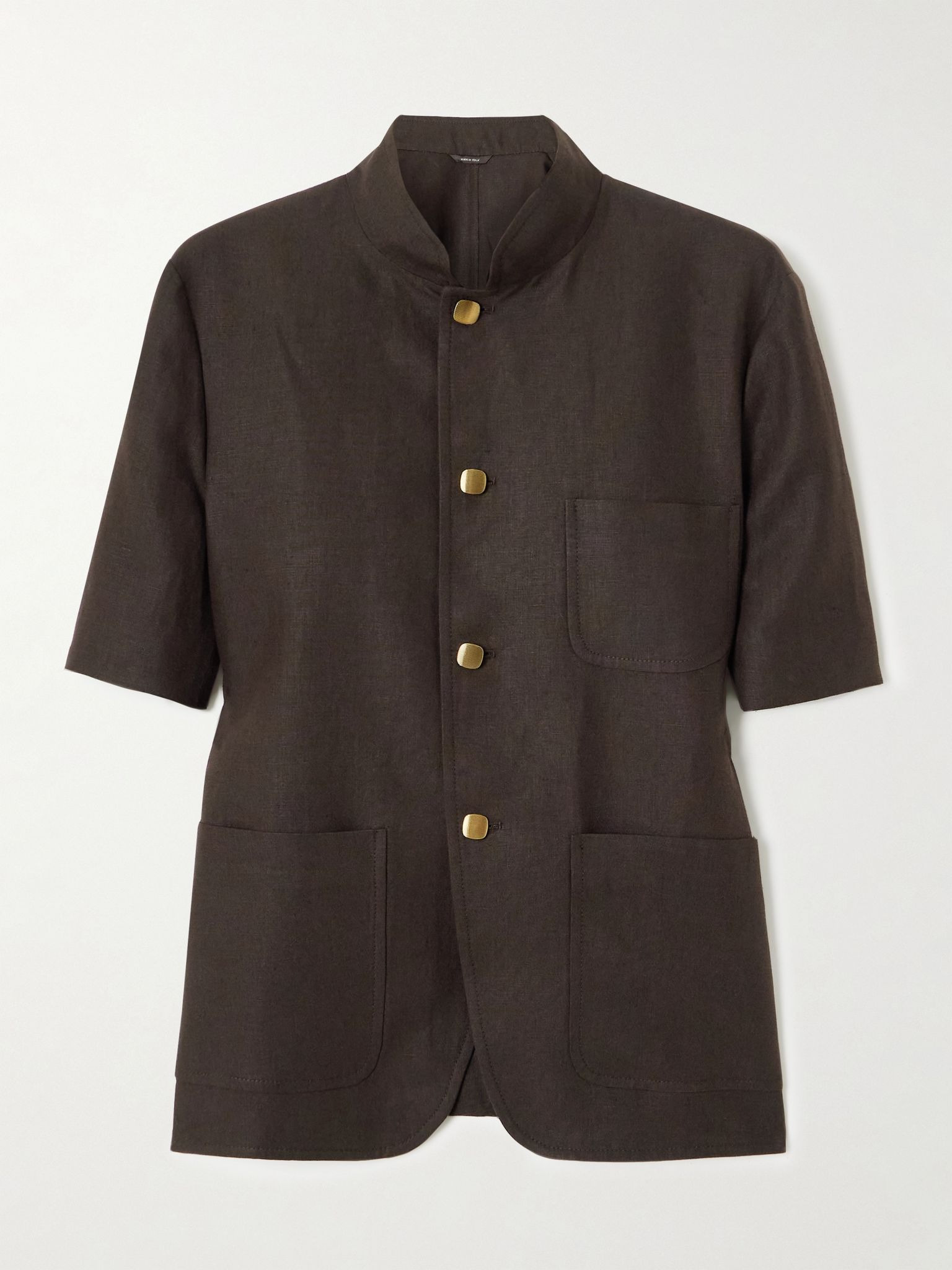 Spagna linen jacket Dark brown - 1