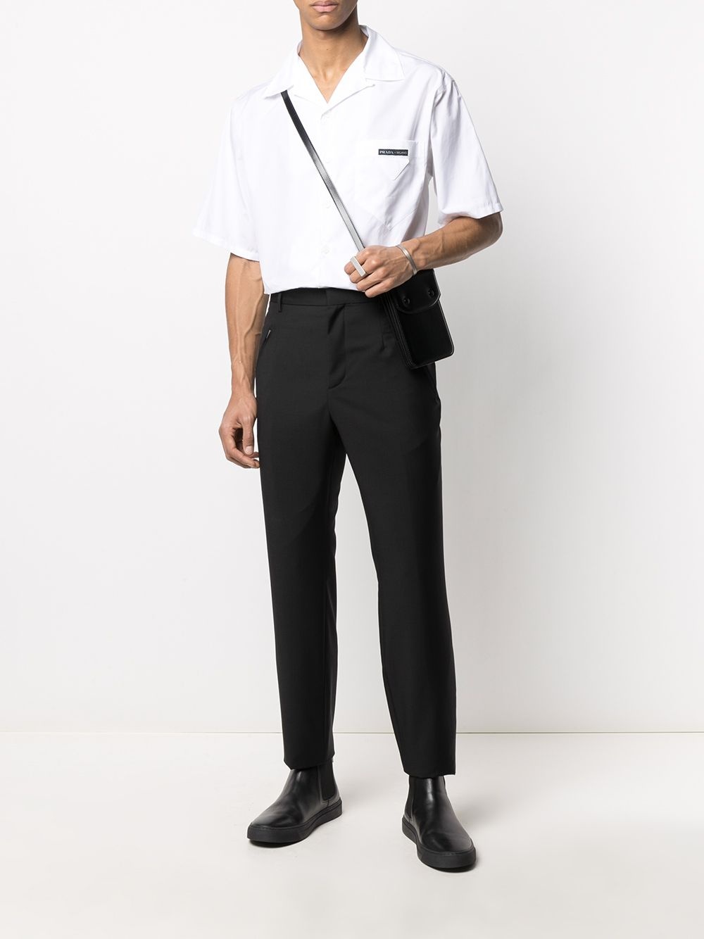 high-waisted tailored trousers - 2