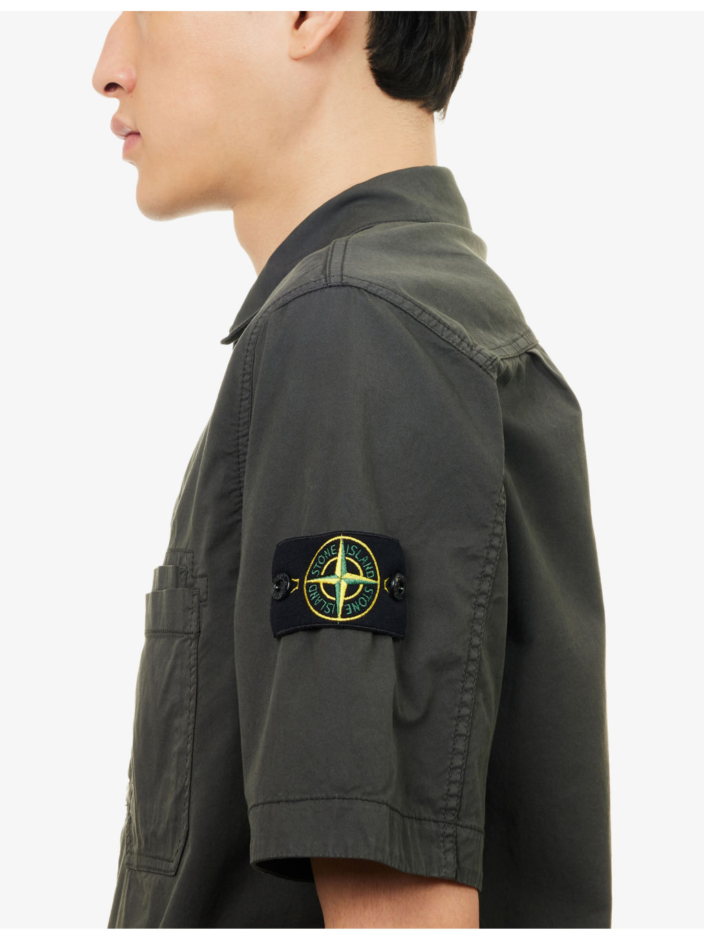 Logo-Badge Short-Sleeve Cotton-Blend Shirt - 5