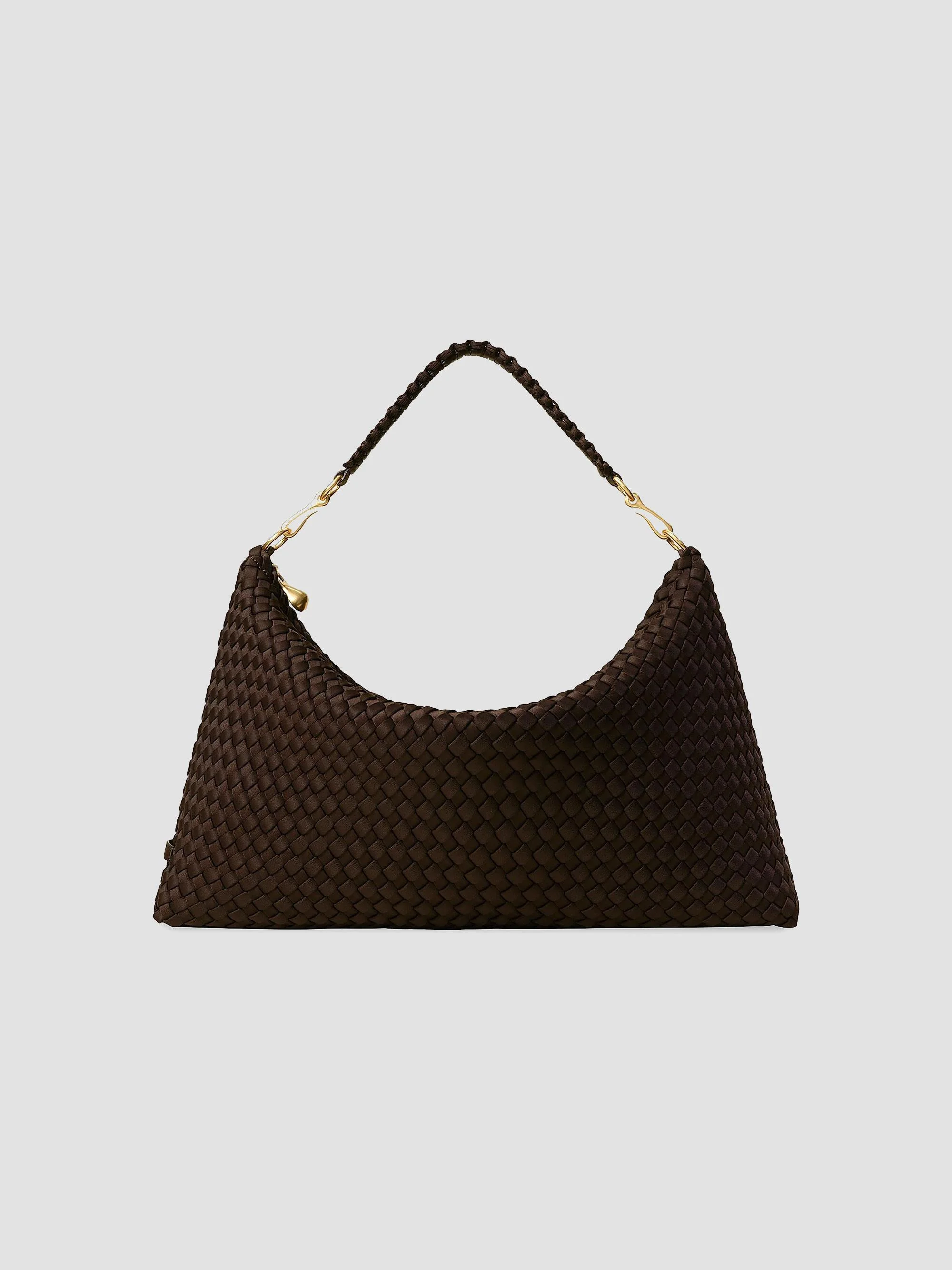 Women's Porto Medium Half-Moon Shoulder Bag - Chocolate - 1