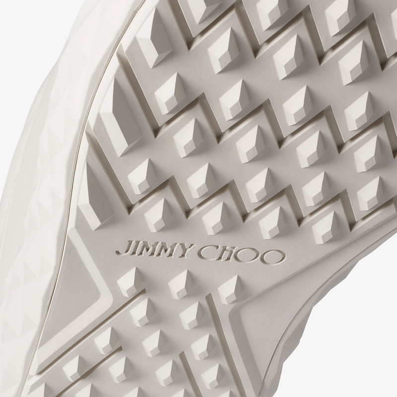 Jimmy Choo / Malbon Diamond Golf/M
Latte and Navy Leather Trainers 3