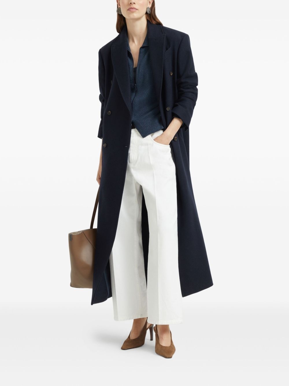 metallic-threading cardigan - 2
