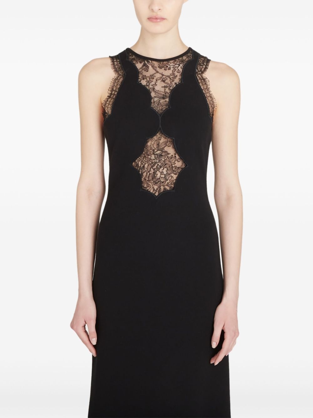 lace detailing long dress - 5