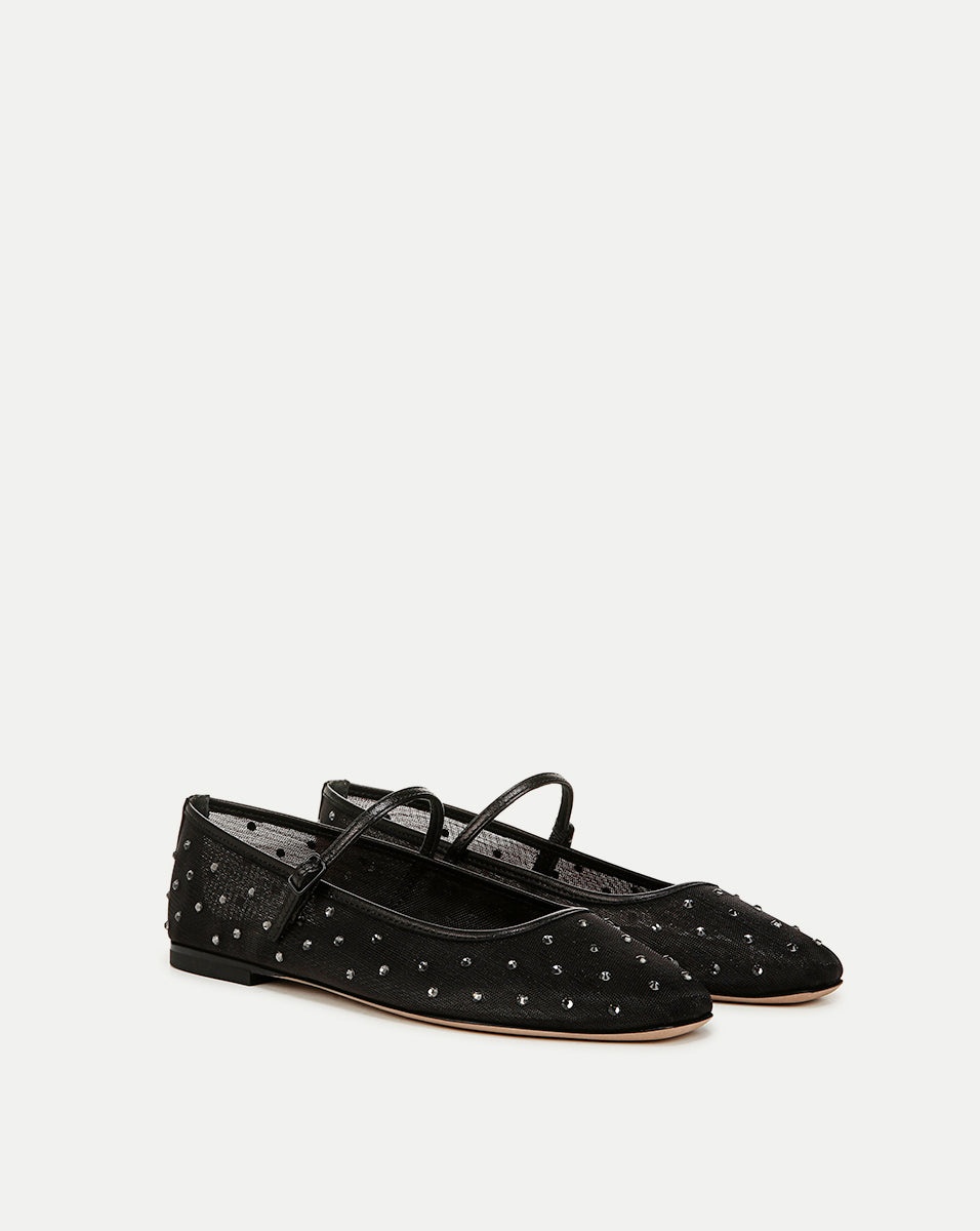 ELLIE CRYSTAL MESH FLAT - 2