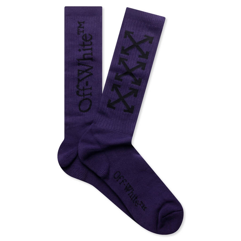 ARROW BOOKISH MEDIUM SOCKS - PURPLE/BLACK - 1