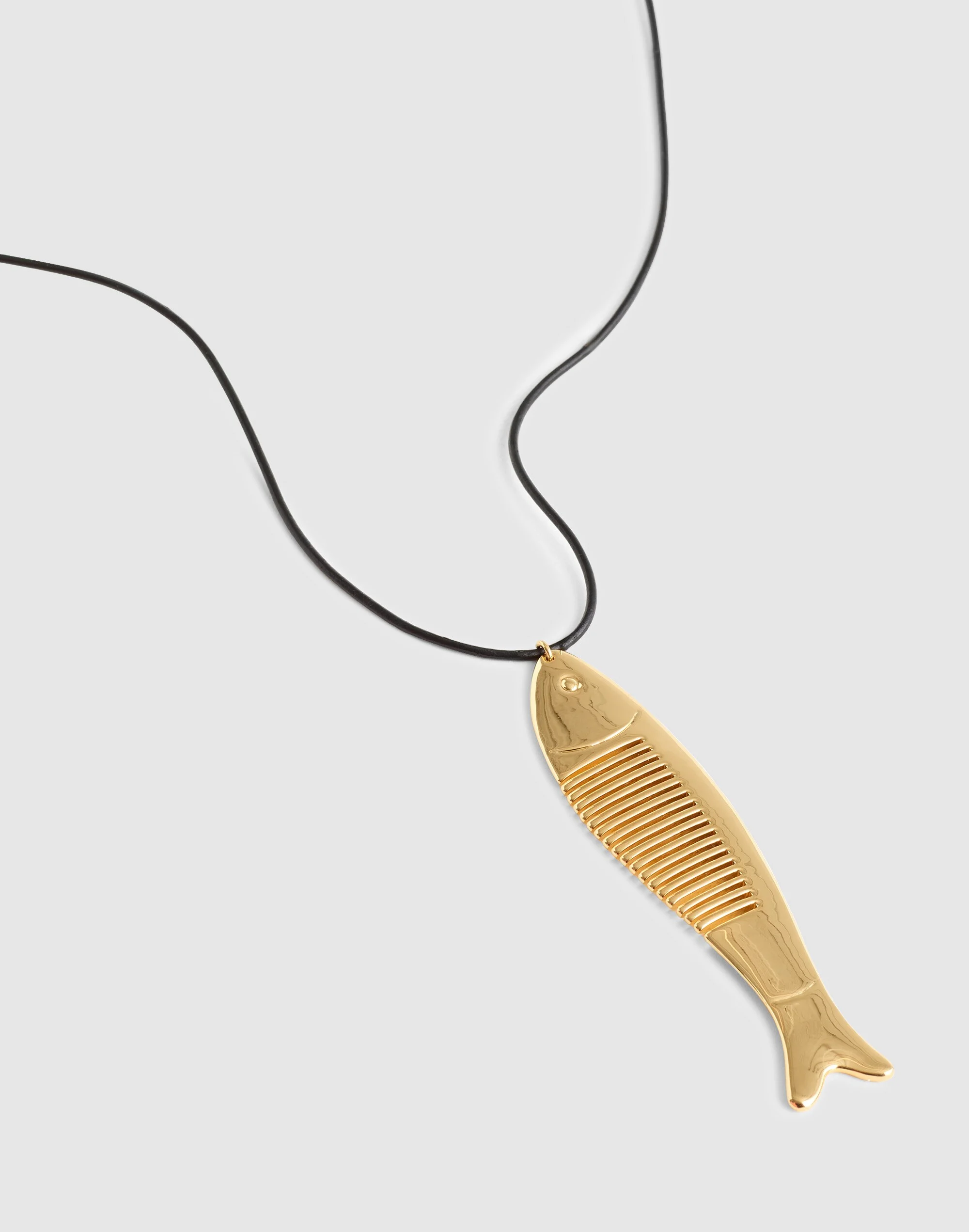 Fish Comb Charm Necklace - 1