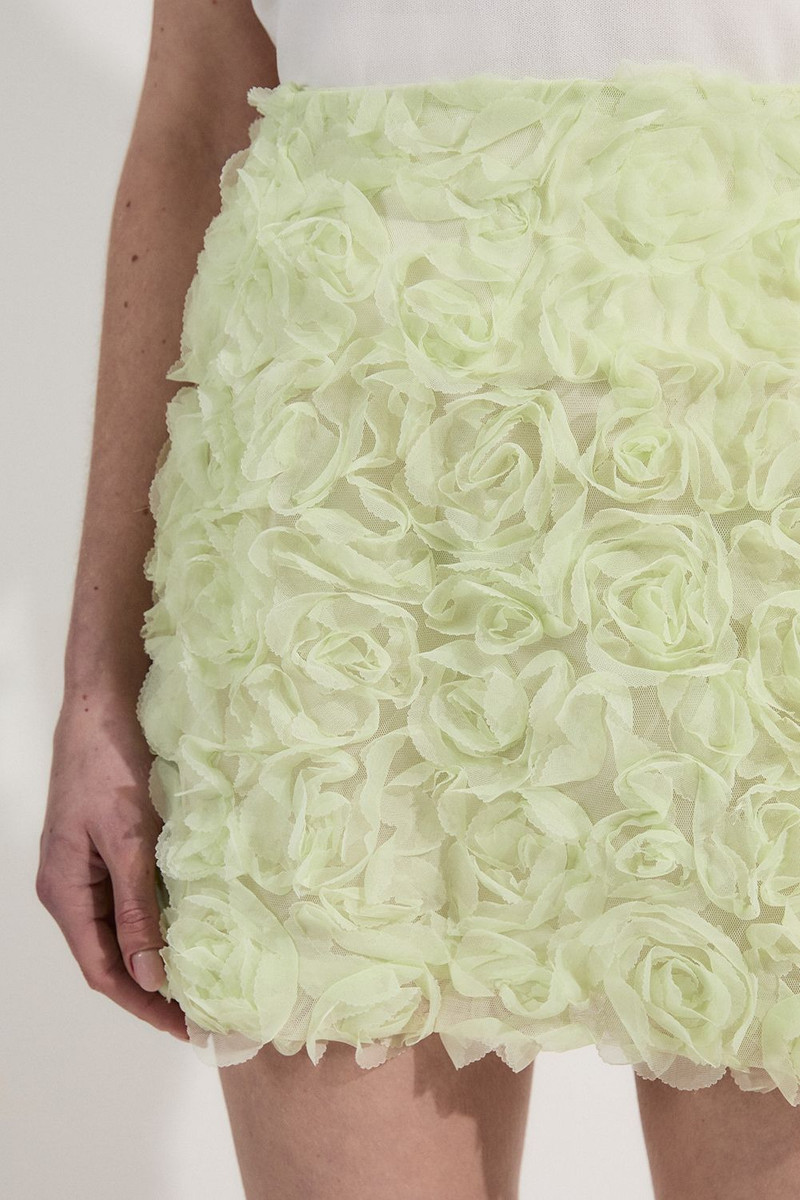 Rosette Texture Woven Mini Skirt 5